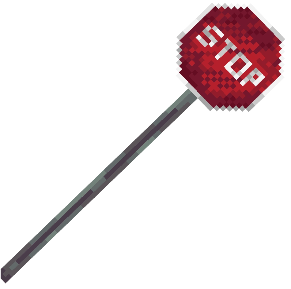 знак стоп, stop sign — предмет ресурспака minecraft специально для сервера foxward