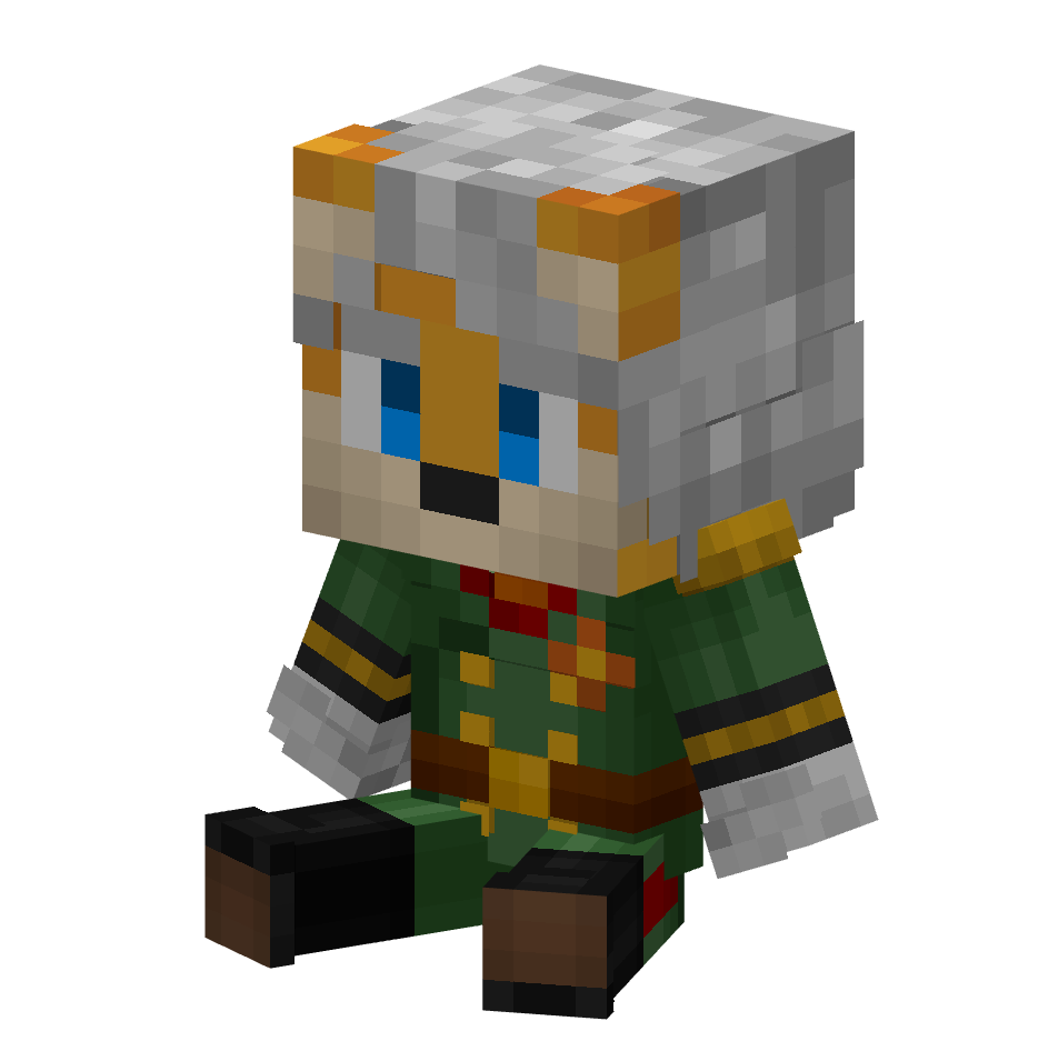 майлз плюшевый военный, miles plush military — предмет ресурспака minecraft специально для сервера foxward
